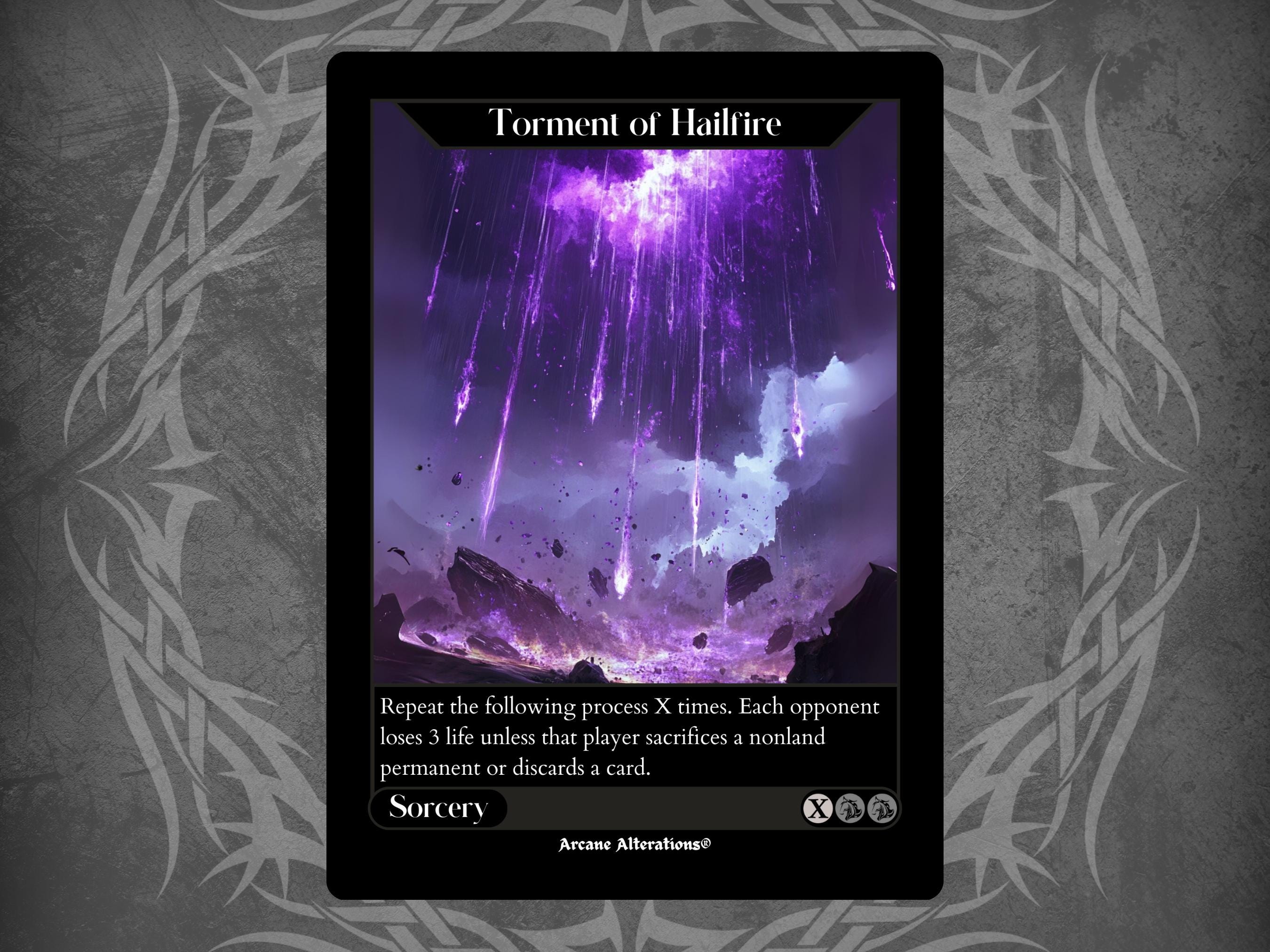 Torment of Hailfire - Full Art Custom Card - Etsy