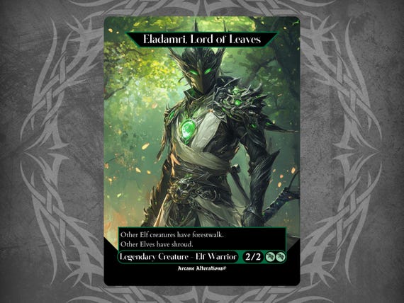 Eladamri, Lord of Leaves - Proxy Full Art Custom Card - Etsy Finland