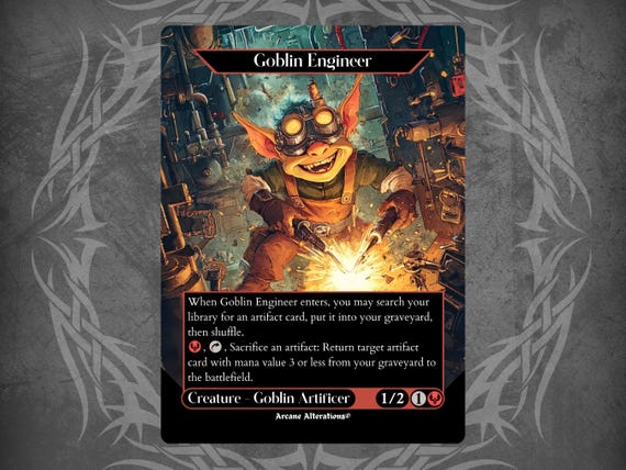 Goblin Engineer - Proxy Full Art Custom Card - Etsy Goblin Engineer - Proxy Full Art Custom Card - Etsy