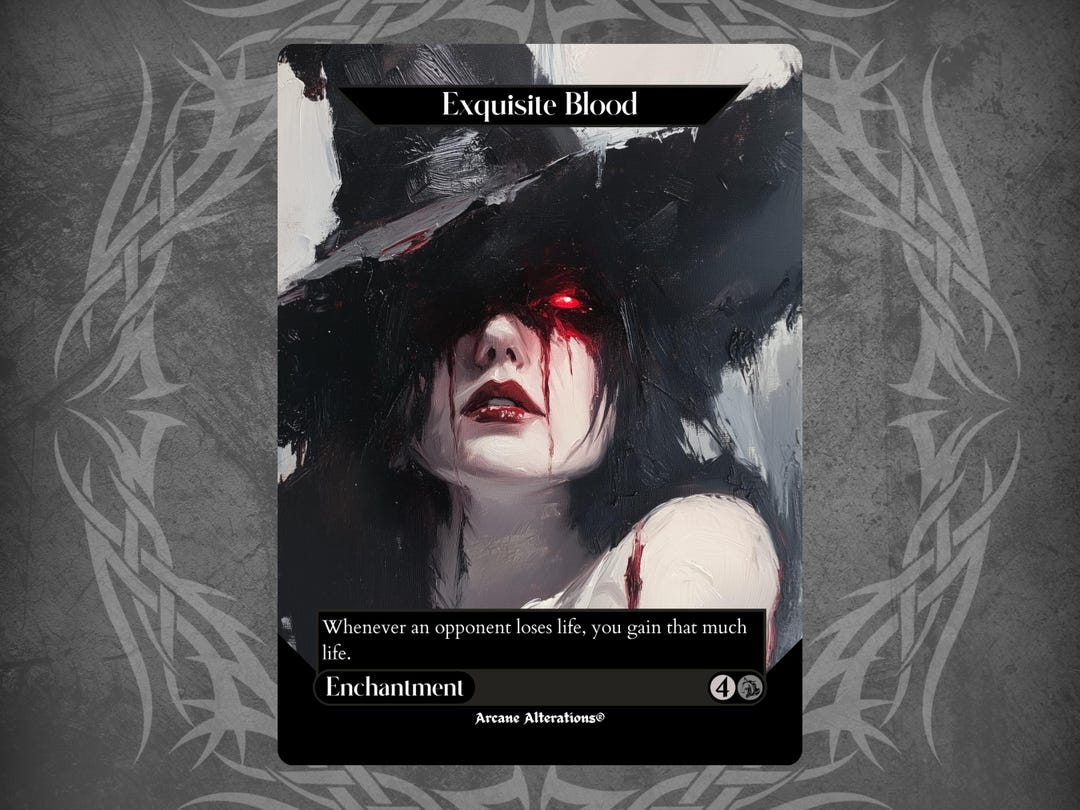 Exquisite Blood - Proxy Full Art Custom Card - Etsy