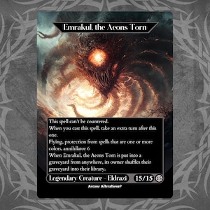 Emrakul, de sönderrivna Aeonerna - Proxy Full Art Anpassat Kort