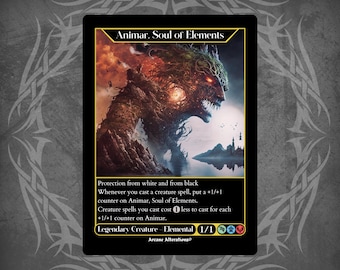 Mtg Altered Art Card-animar, Soul of Elements C - Etsy Canada