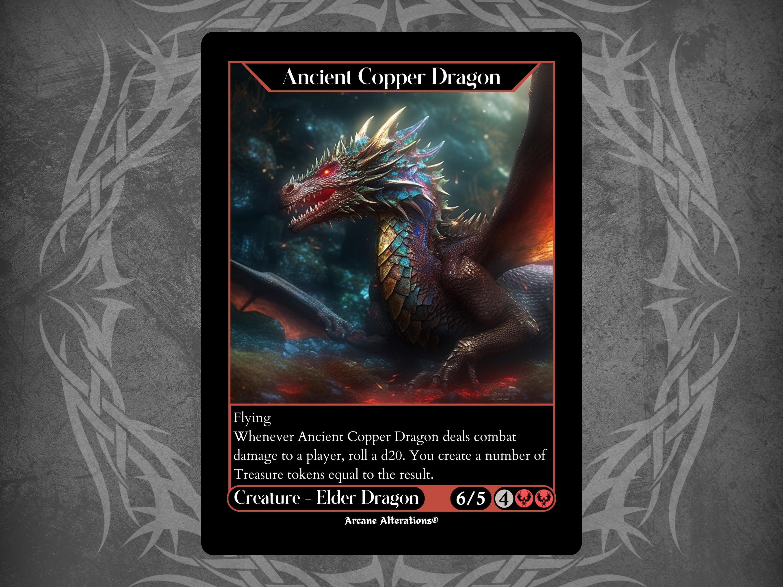 Ancient Copper Dragon - Full Art Custom Card - Etsy