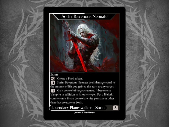 sorin mtg cards MtG Trading Card Game Innistrad: Crimson Vow Mythic Rare Sorin the  Mirthless #297 [Showcase FOIL]