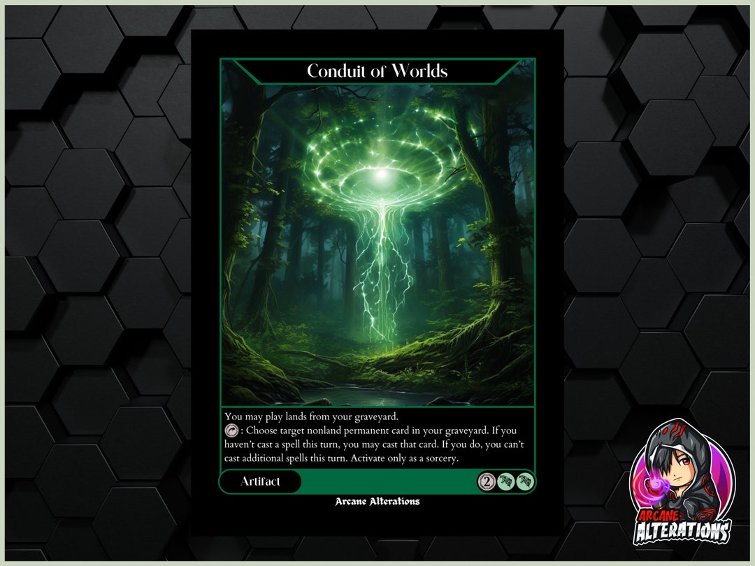 Conduit of Worlds Full Art Custom Card Etsy