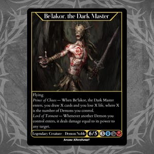 Be&#39;Lakor, the Dark Master - Full Art Custom Card