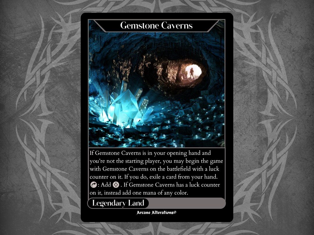 Gemstone Caverns - Full Art Custom Card - Etsy