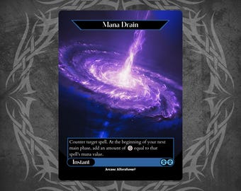 Mana Drain - Proxy Full Art Custom Card - Etsy