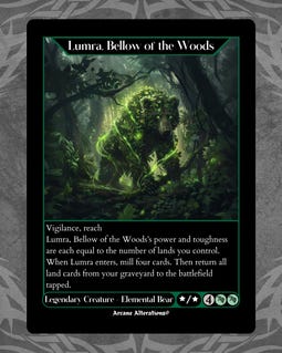 Lumra, Bellow of the Woods - Full Art Custom Card - Etsy