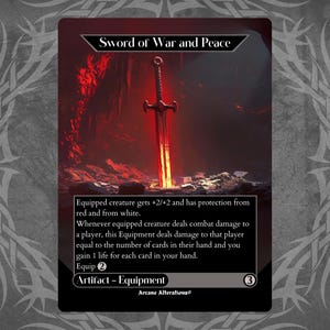 Épée de la guerre et de la paix - carte personnalisée proxy proxy