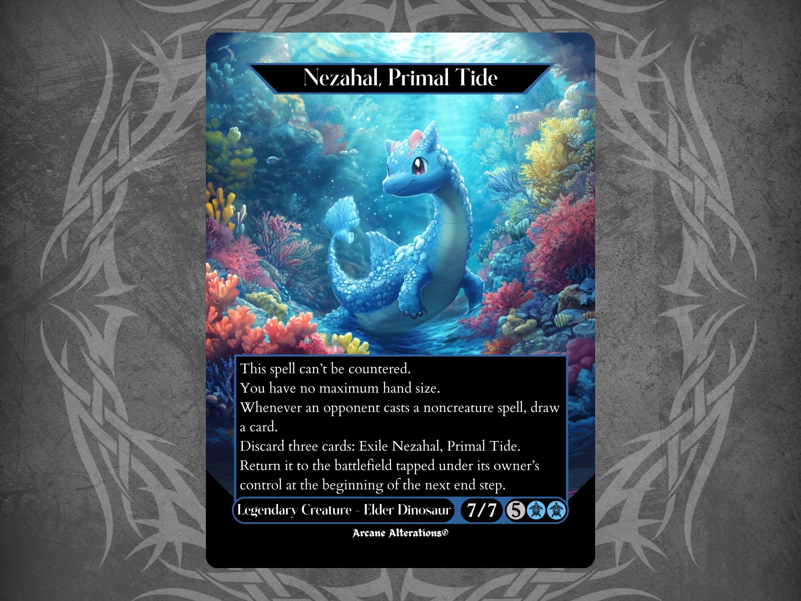 Nezahal, Primal Tide - Proxy Full Art Custom Card - Etsy