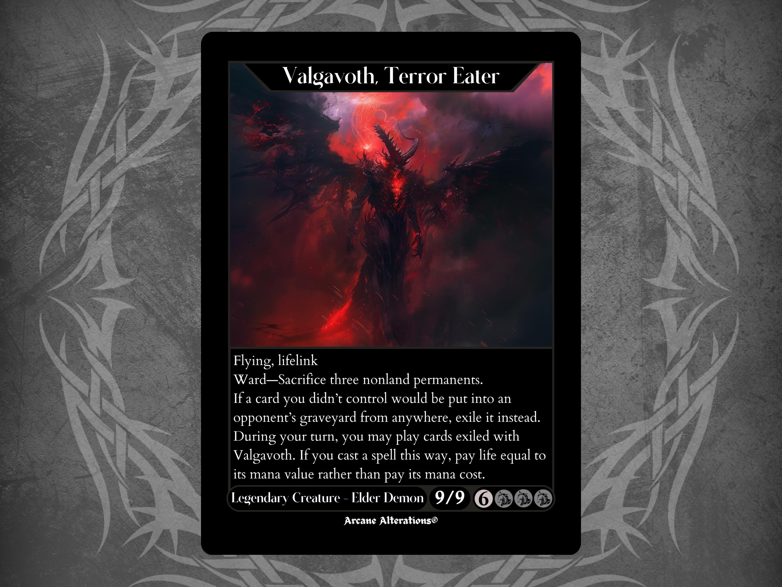 Valgavoth, Terror Eater - Full Art Custom Card - Etsy