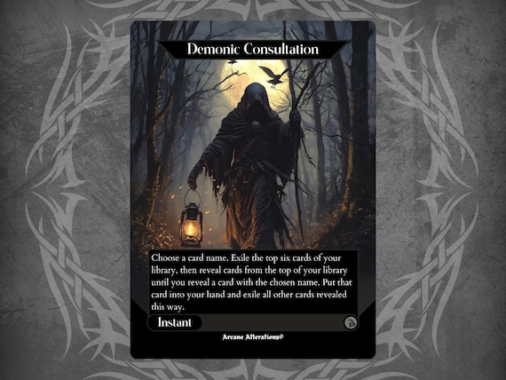 Demonic Consultation - Proxy Full Art Custom Card - Etsy