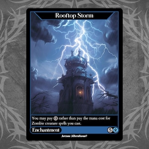 Rooftop Storm - Full Art Custom Card