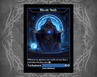 Rhystic Study - Full Art Custom Card