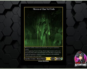 Mtg Altered Art Card Meren of Clan Nel Toth - Etsy