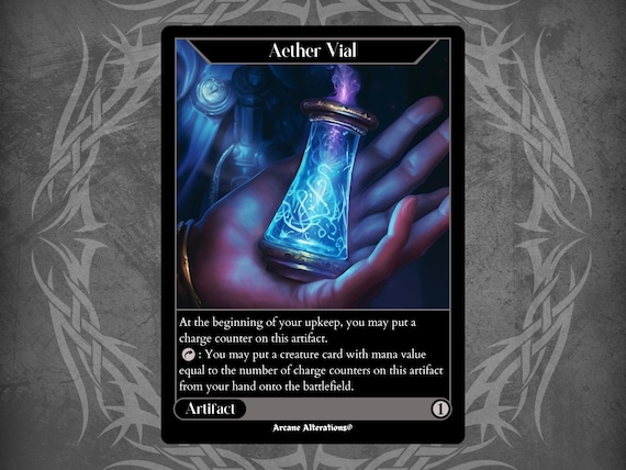 Aether Vial - Full Art Custom Card - Etsy Aether Vial - Full Art Custom Card - Etsy