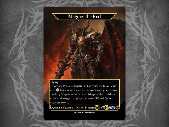 magnus the red mtg card Magnus the Red All