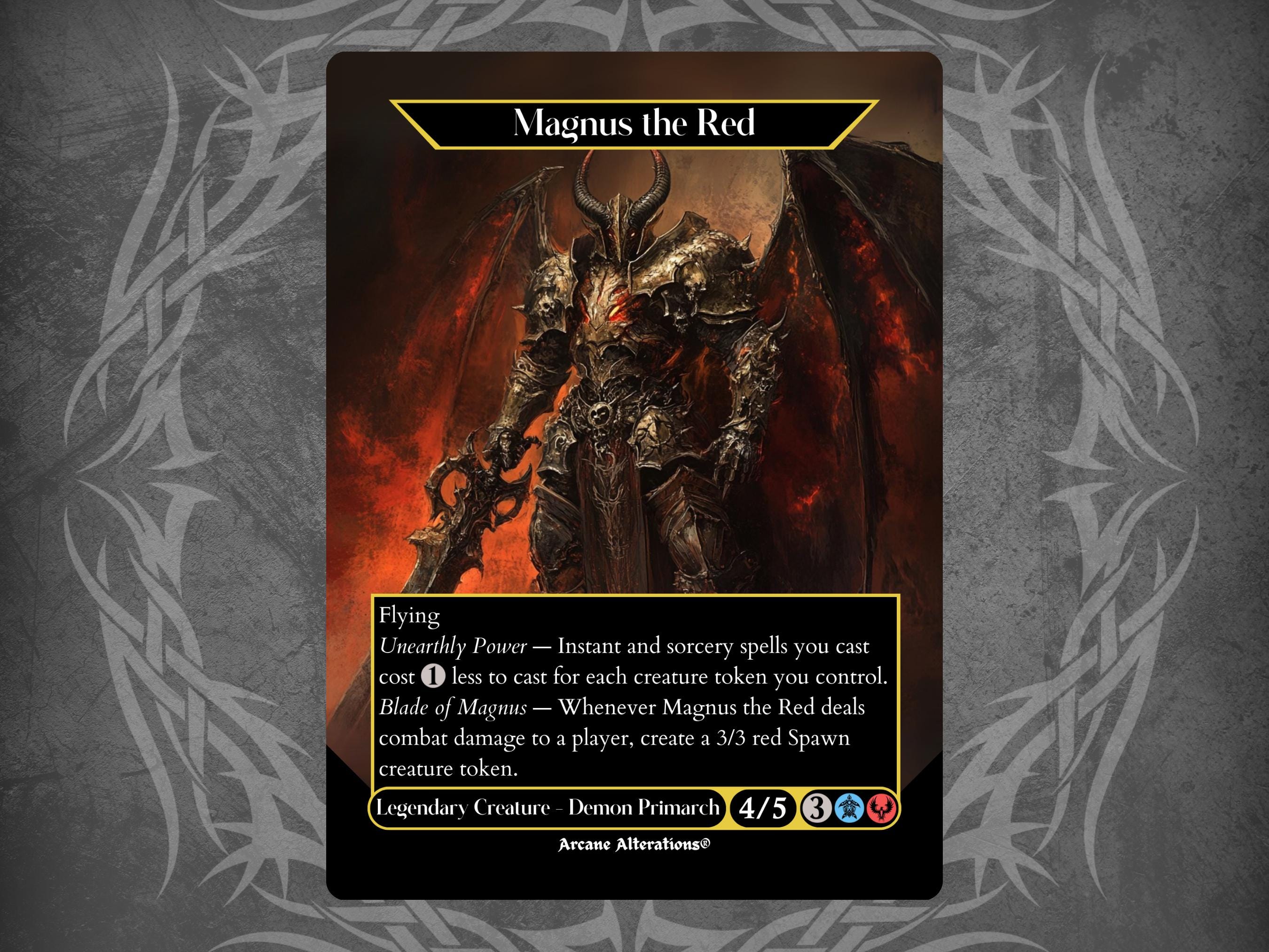 Magnus the Red - Proxy Full Art Custom Card - Etsy Canada Magnus the Red - Proxy Full Art Custom Card - Etsy Canada