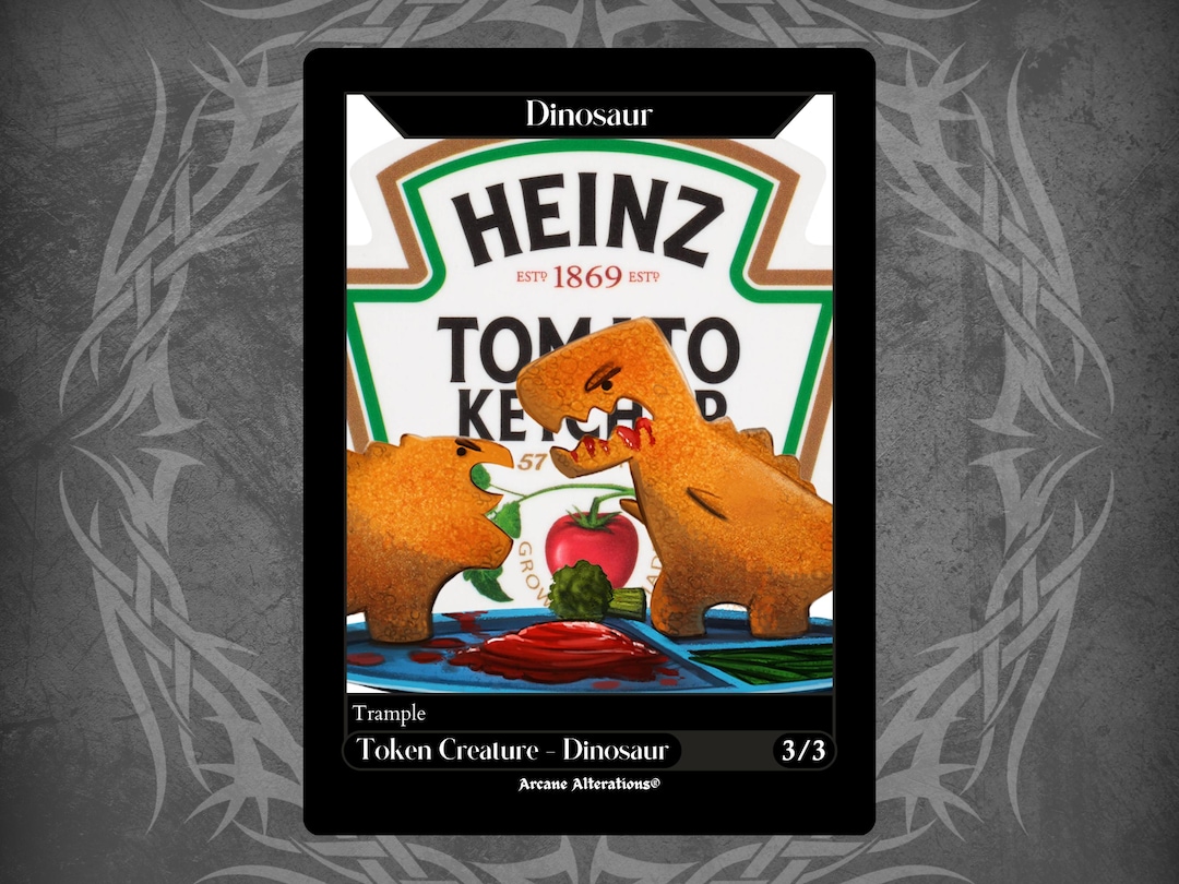 Dinosaur Token - Full Art Custom Card - Etsy