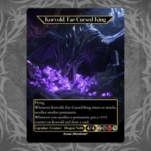 Korvold, Rei Amaldiçoado pelas Fadas - Carta personalizada Proxy Full Art