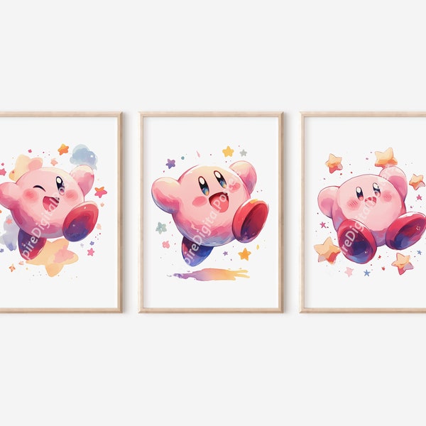 Kirby Watercolor Etsy