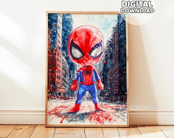 Serietidningssuperhjälteposter - Amerikaposter, Comics City, Avengers superhjälteposter, present till barn, födelsedagsdekoration, lekrumspresent till pojkar
