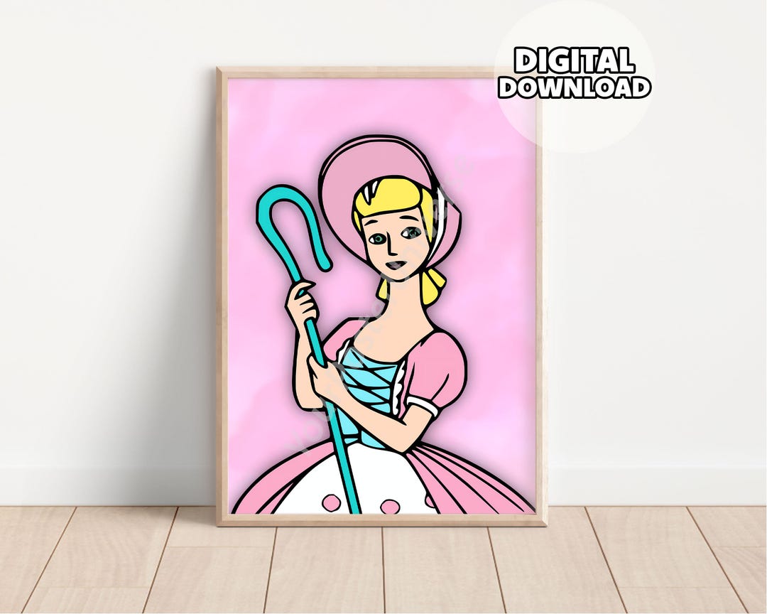 Full Color Toy Story Poster Bo Peep Buzz Lightyear Nursery Decor Full Color Toy Story Poster Bo Peep Buzz Lightyear Nursery Decor