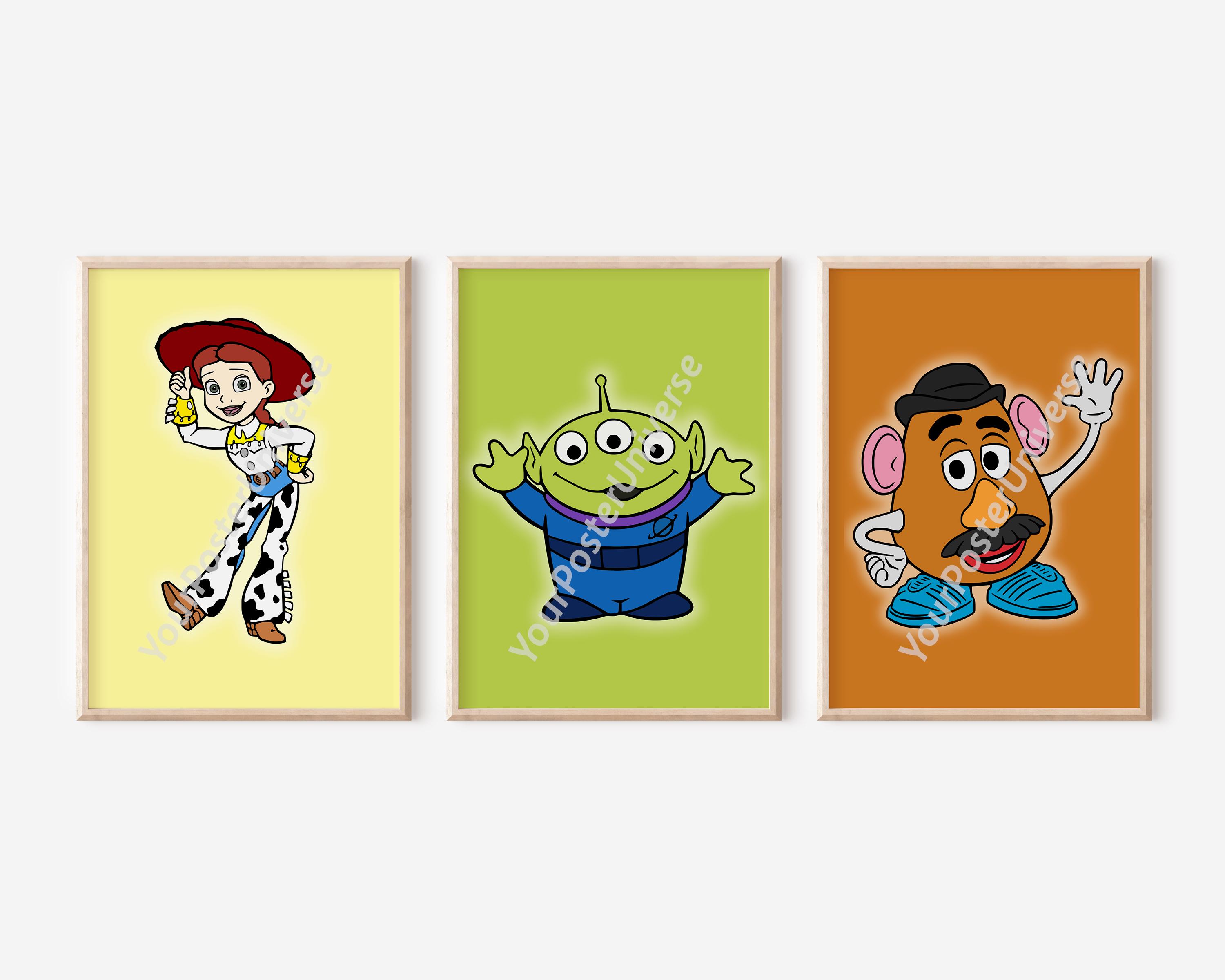 9 Full Color Inspired Toy Story Prints - Kids Room Wall Art, Playroom ...