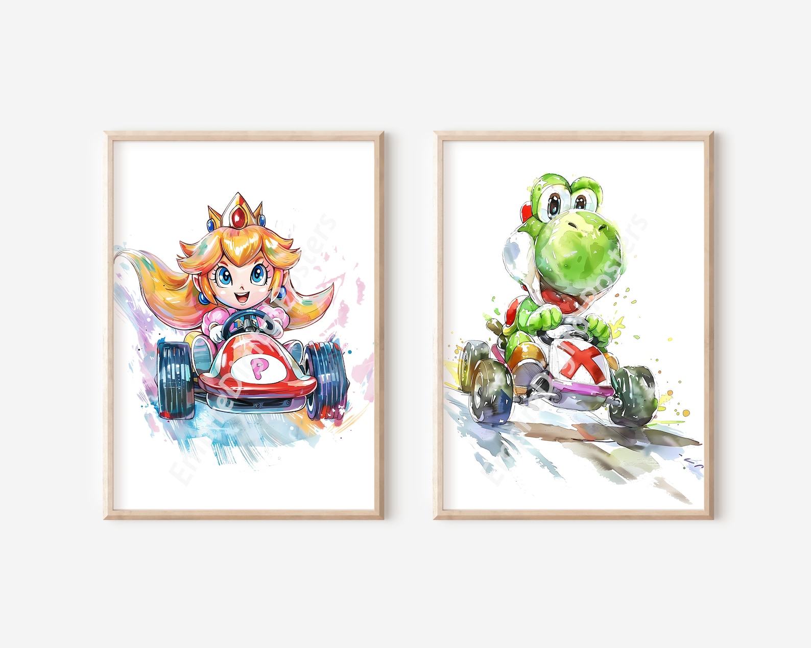 Set of 6 Super Mario Kart - Nursery Prints, Wall Art, Mario and Luigi ...
