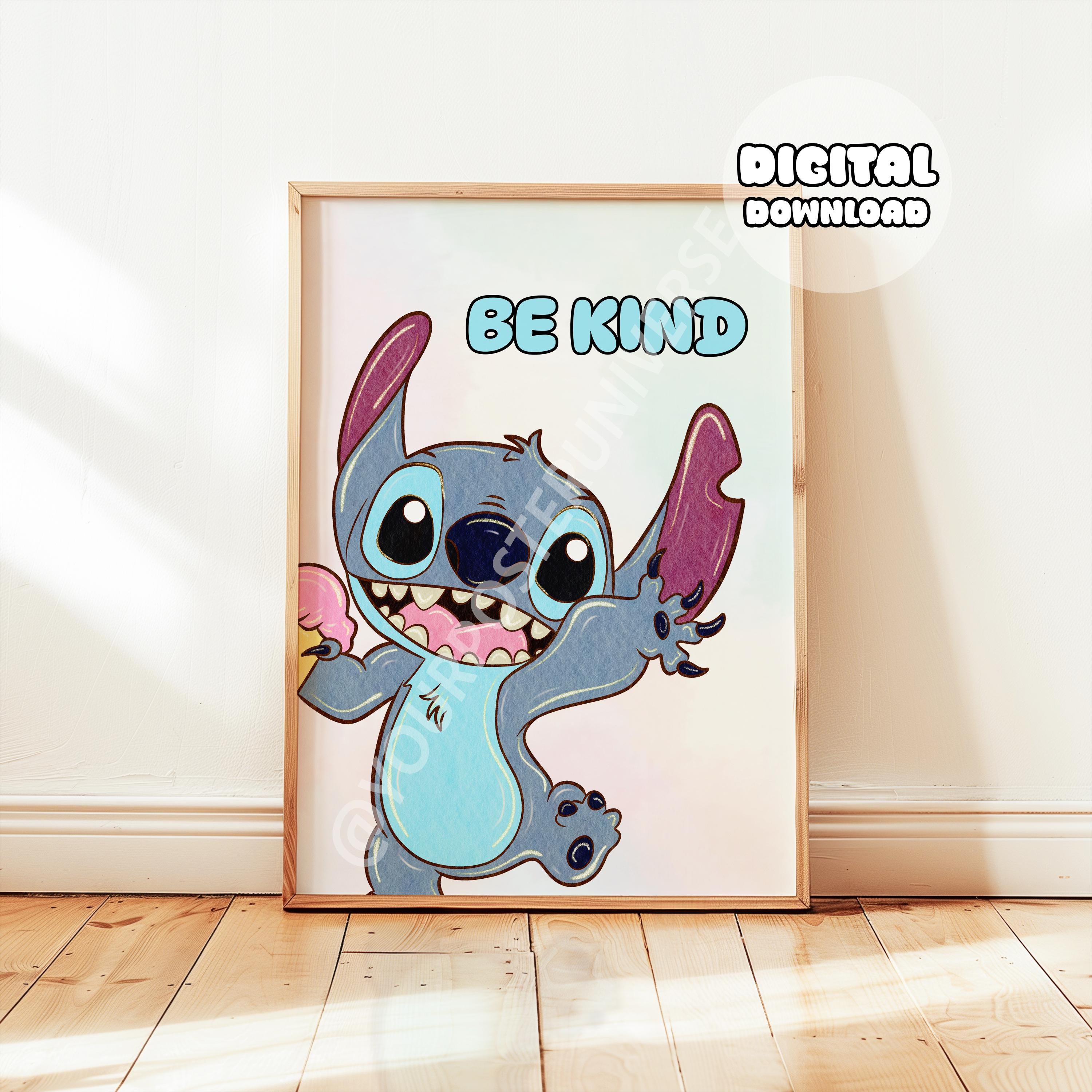 Stitch Side Notes Positive Notes Stitch Affirmation Poster - Nursery Decor, Lilo & Stitch, Positive ...