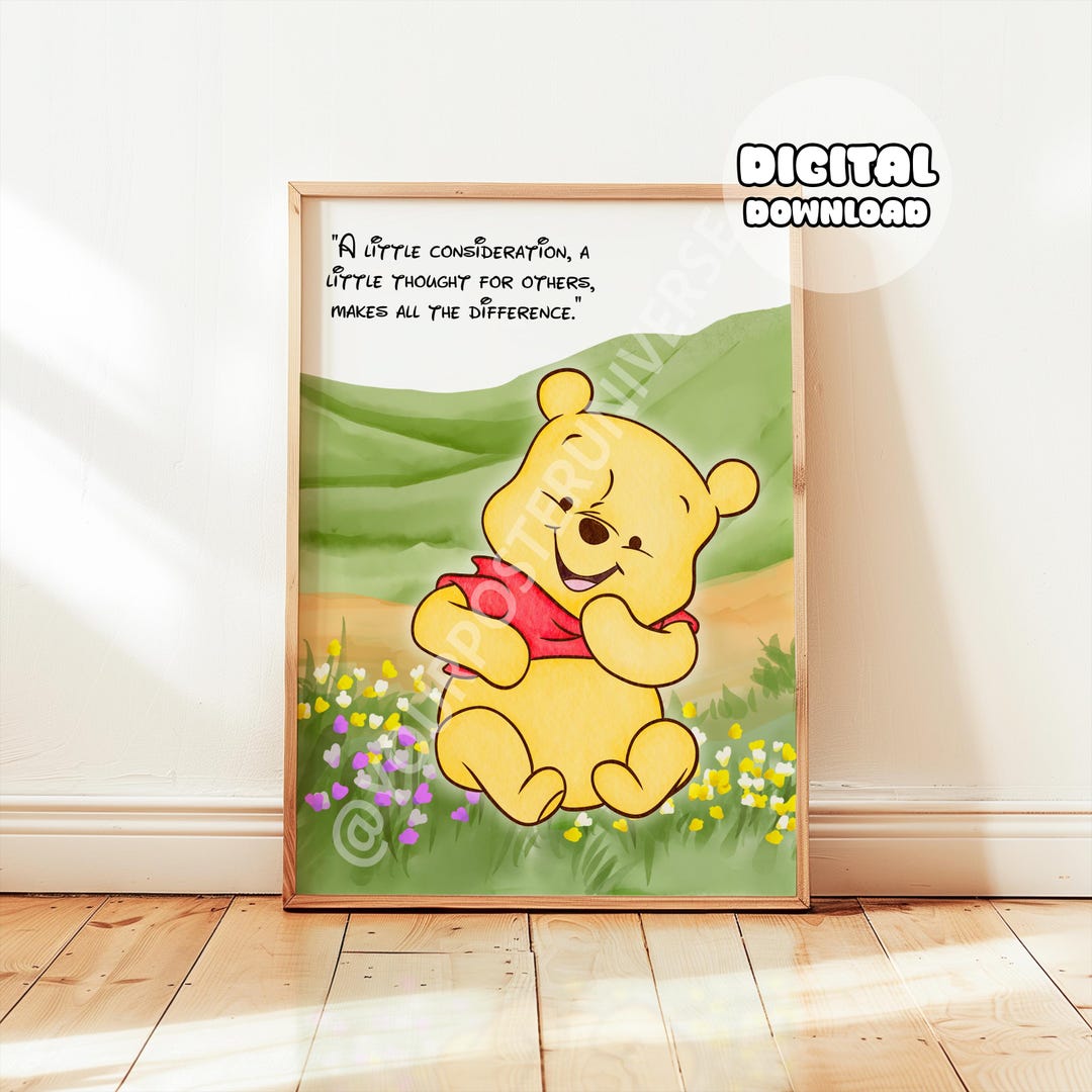 Winnie the Pooh Quote Poster - Positive Quote Print, Piglet Winnie the ...