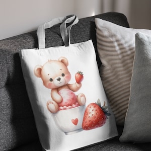 Baby and Boy Teddy with Strawberries - Perfect Clipart Bundle for Gifts