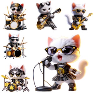 Cute Animals with Instruments Clipart - Ideal for Creative Music Projects