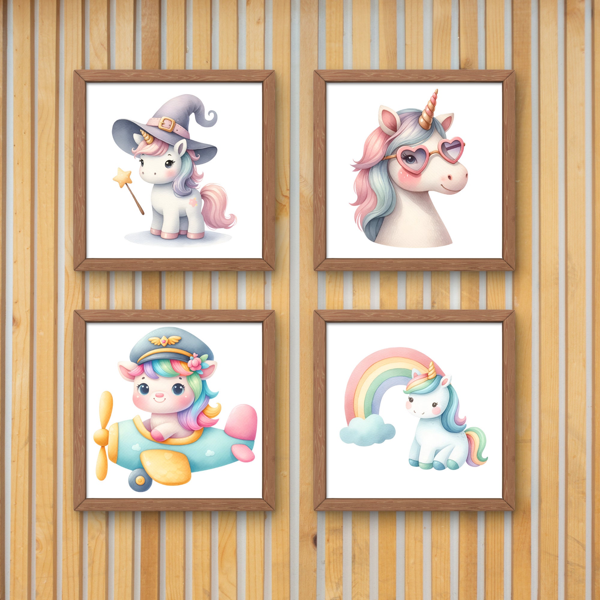 Cute Unicorn PNG Clipart Rainbow Kawaii Unicorn Party Pastel ...