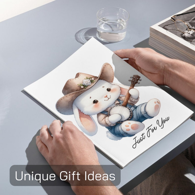 Western Rabbit & Cowboy Clipart Collection | Rustic Easter Bunny Pngs ...