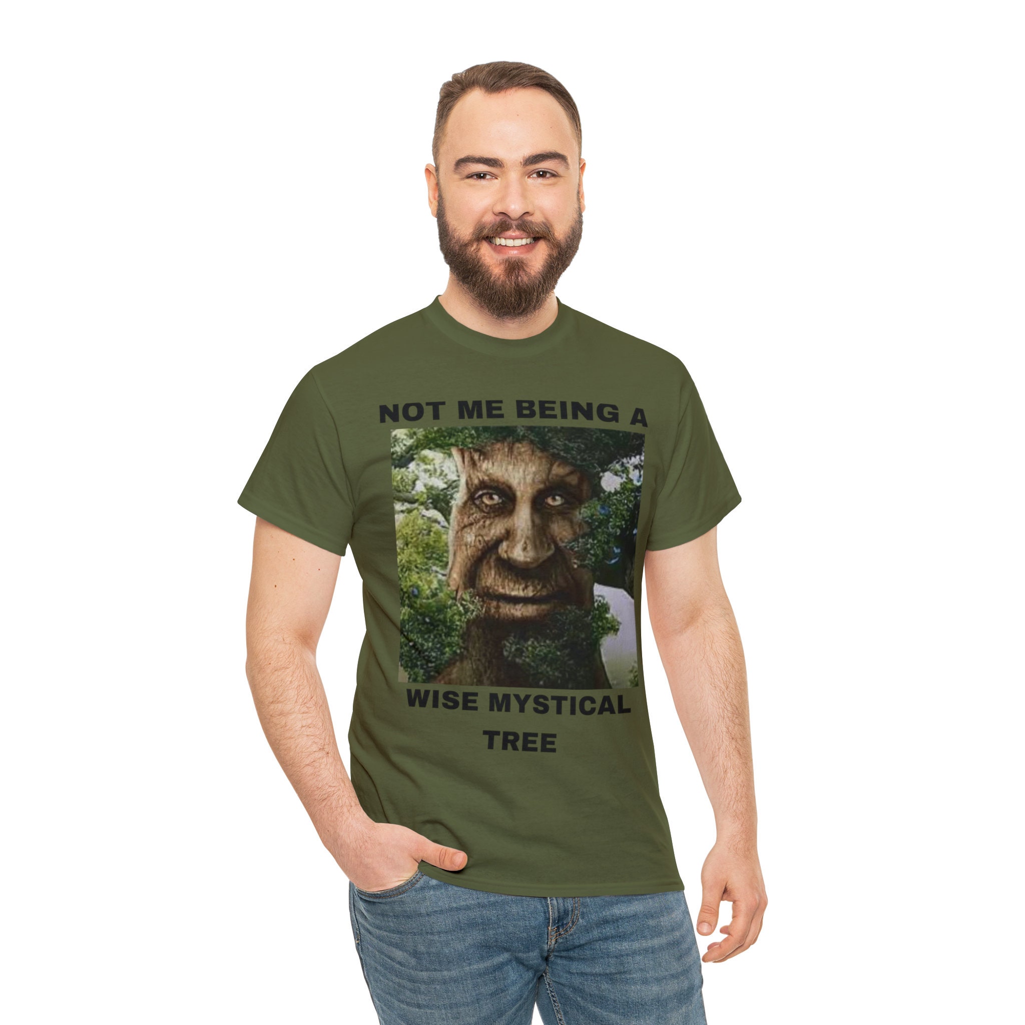 Funny Meme Men's T-shirt Wise Mystical Tree Game T-shirt 