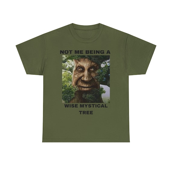 Funny Meme Men's T-shirt Wise Mystical Tree Game T-shirt 