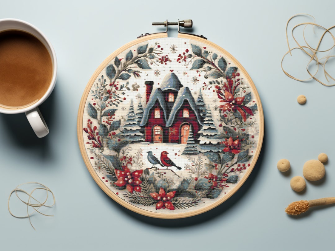 Christmas Day Cross Stitch Pattern PDF, Winter Cross Stitch, Christmas ...