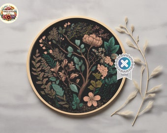 Vintage Floral Bouquet Cross Stitch Pattern: Trendy Embroidery (PDF Pattern)