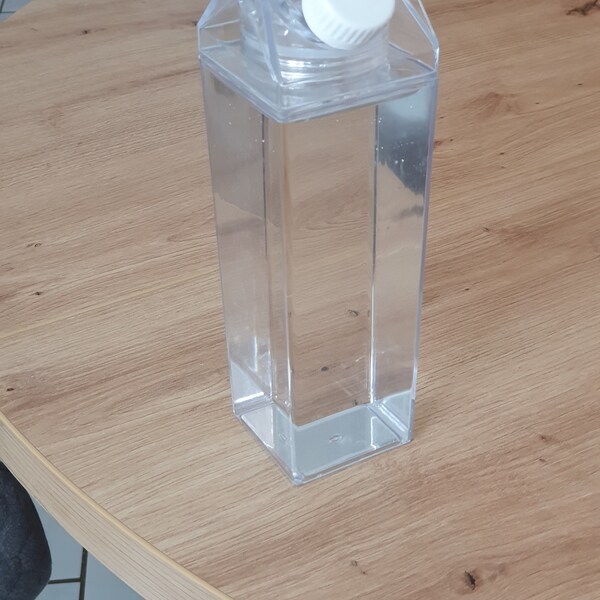 Clear milk bottle