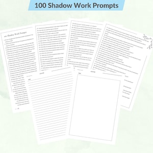 100 Shadow Work Journal Prompts, Daily Printable Shadow Work Journal