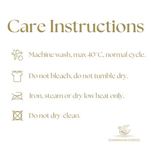 May include: Care instructions for a garment: Machine wash at a maximum of 40 degrees Celsius, normal cycle. Do not bleach or tumble dry. Iron, steam, or dry on low heat only. Do not dry clean.