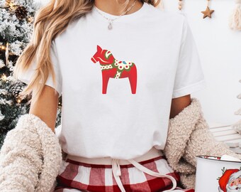 Dala Horse Shirt: Matching Family Swedish Folk Art Tee