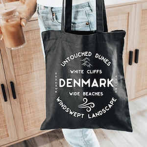 Dänemark Einkaufstasche aus Baumwolle, Skandinavische Wiederverwendbare Einkaufstasche