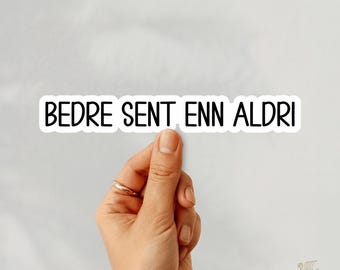 Norwegischer Spruch Aufkleber, Norwegen Erinnerungsetikett, Skandinavischer Aufkleber