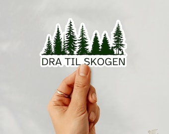 Norwegisch Sticker: Lustiger nordischer Spruch, Pine Tree Laptop Aufkleber