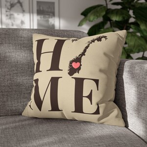Funda de almohada con mapa de Noruega, funda de cojín decorativa de ascendencia escandinava, funda de cojín nórdica para expatriados, regalo de inauguración de la casa, decoración del hogar para emigrantes