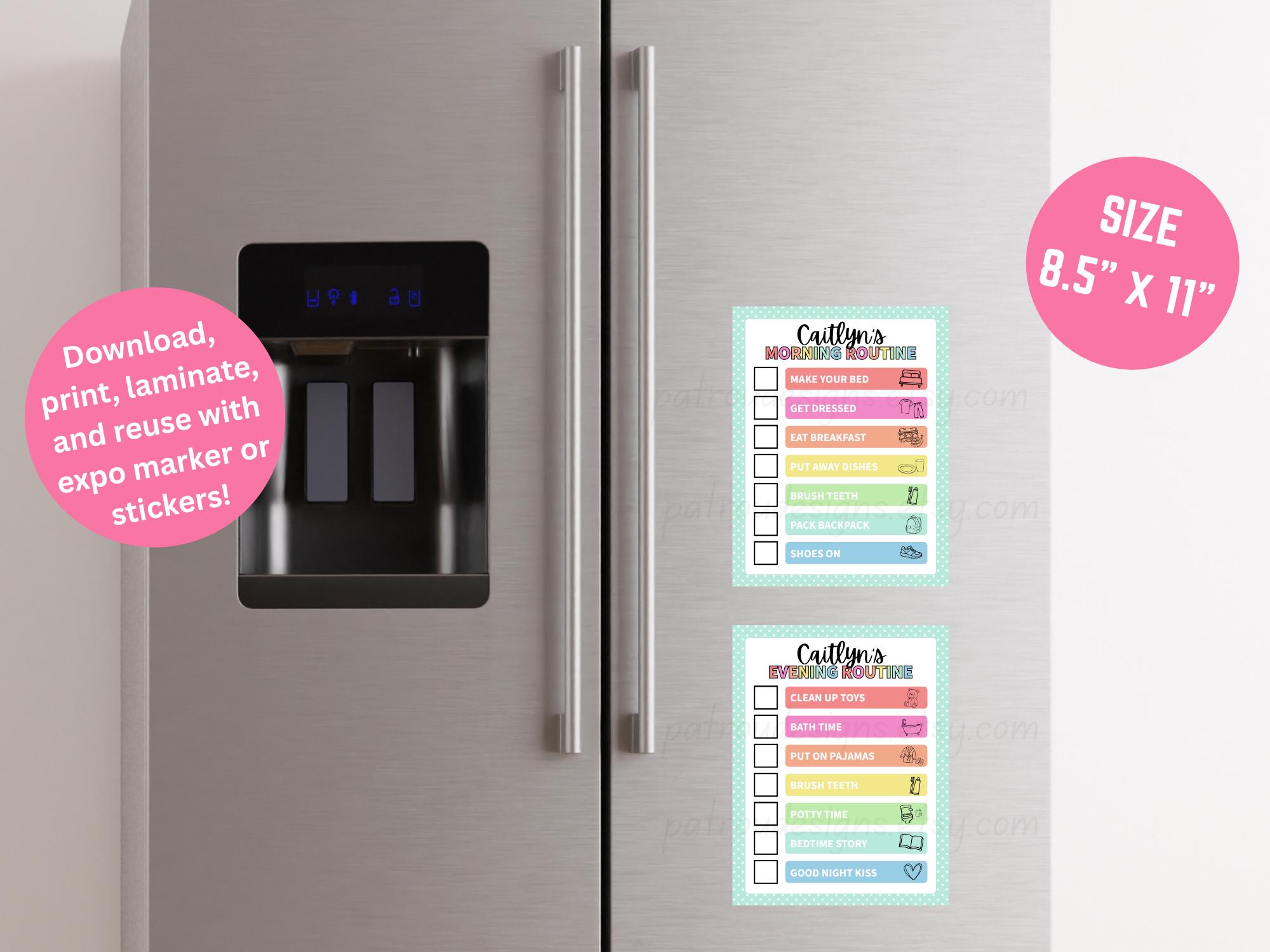 Editable Kid Routine Editable Kids Routine Chart Morning Bedtime Visual Schedule Printable ...