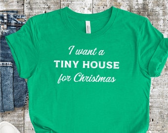 Christmas Tiny House T-Shirt, House on Wheels Gift Tee